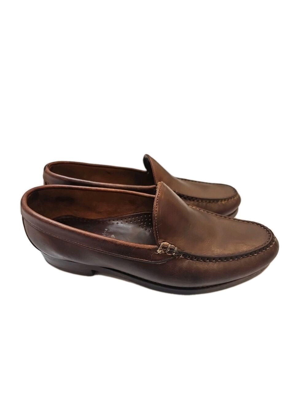 Allen Edmonds Men's Shoe Preston Size 9.5D Brown Loafer Slip-on